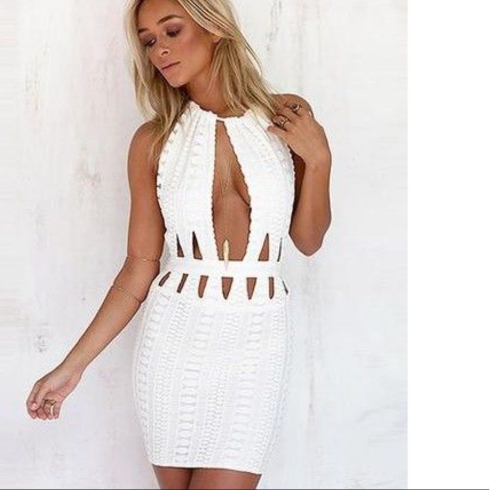 Sabo Skirt Somerset halter dress off white XS